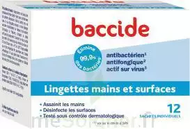 Baccide Lingette Désinfectante Mains & Surface 12 Pochettes à Hyères
