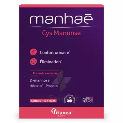 Nutrisanté Manhae Cys Mannose Poudre 10 Sticks à Hyères
